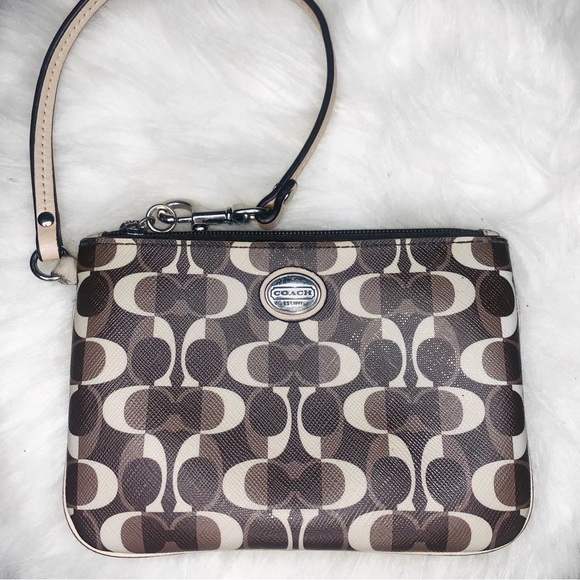 Coach Leather Wristlet Wallet - Picture 1 of 4